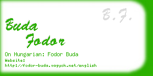 buda fodor business card